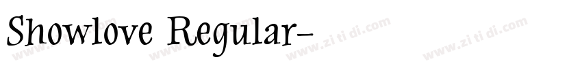 Showlove Regular字体转换